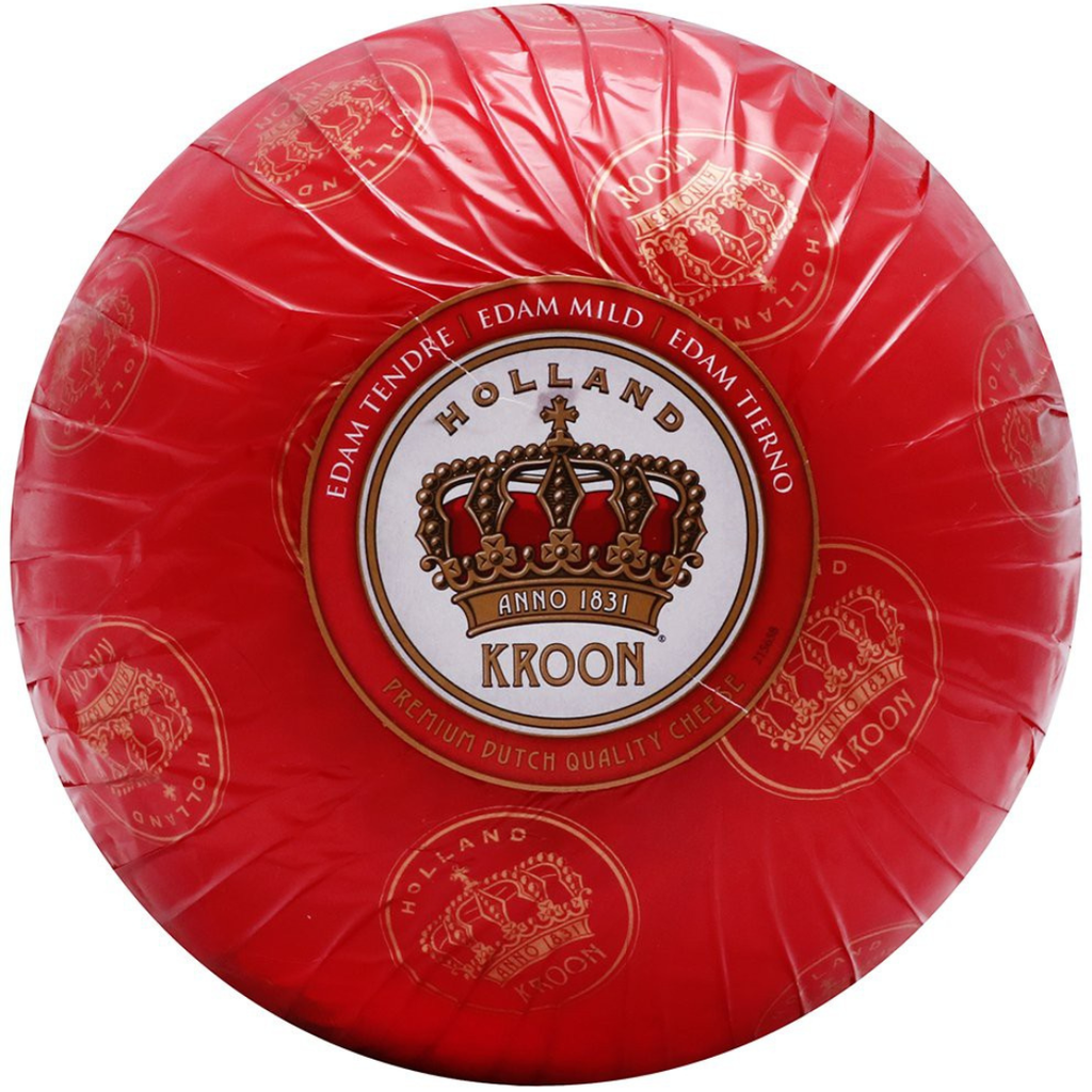 Caja de Edam Kroon cera roja con bolas de 2 kg