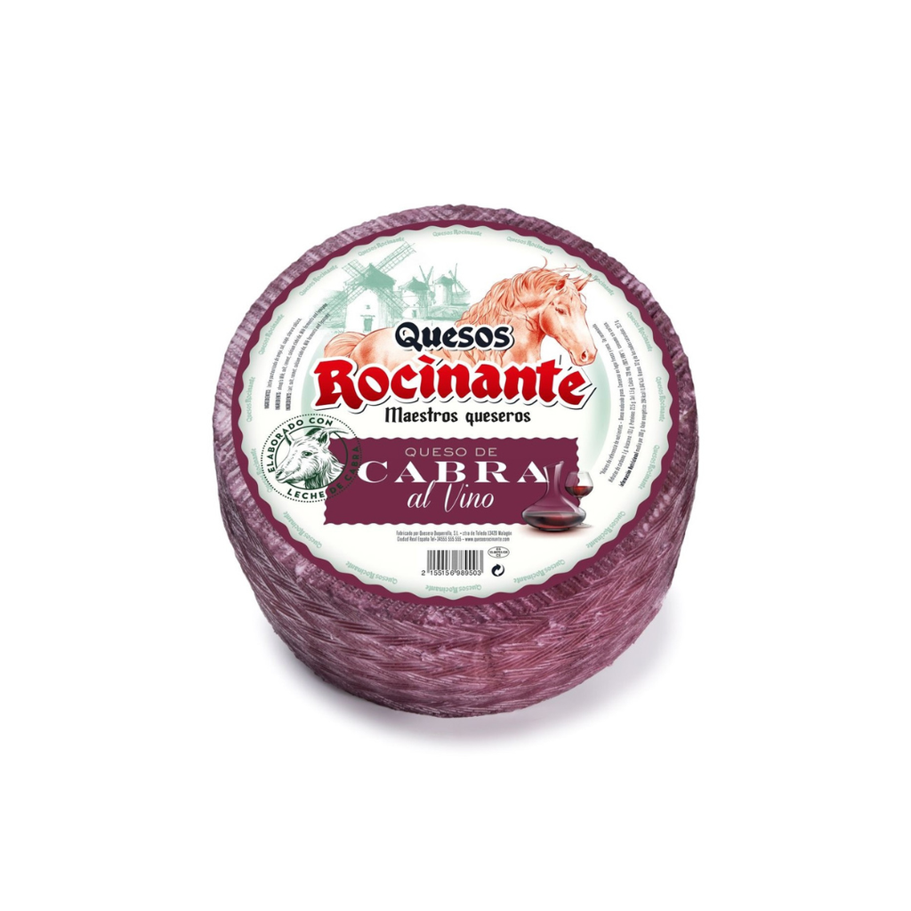 Caja de queso de cabra al vino tinto Rabel con ruedas de 3 kg
