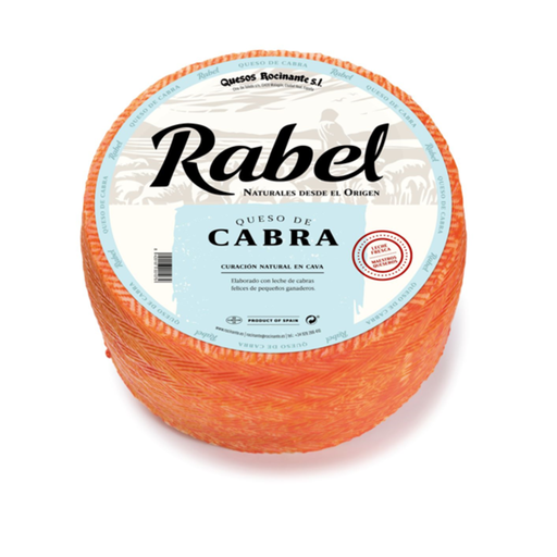 Caja de queso de cabra curado Rabel con ruedas de 3 kg