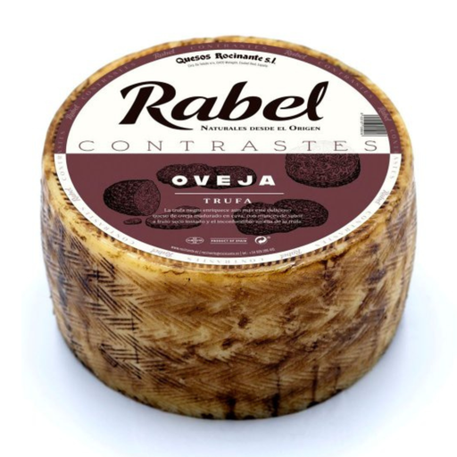 Caja de queso de oveja con trufa Rabel con ruedas de 3 kg